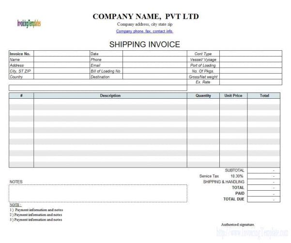 microsoft excel 2007 invoice templates free download