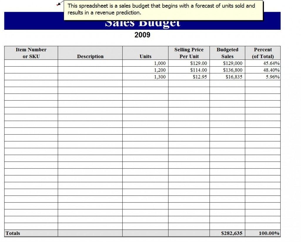 Excel Sales Tracking Spreadsheet Template