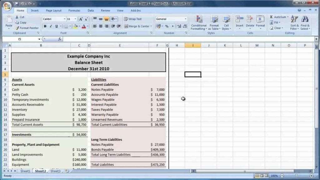 Excel Sheet For Accounting