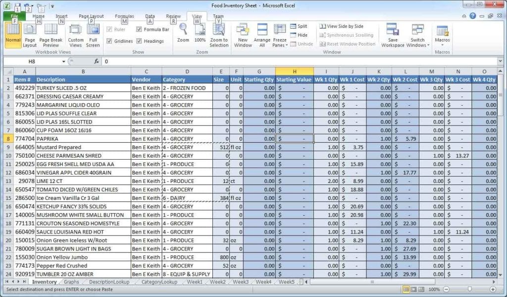 Excel Spreadsheet Templates For Inventory 1