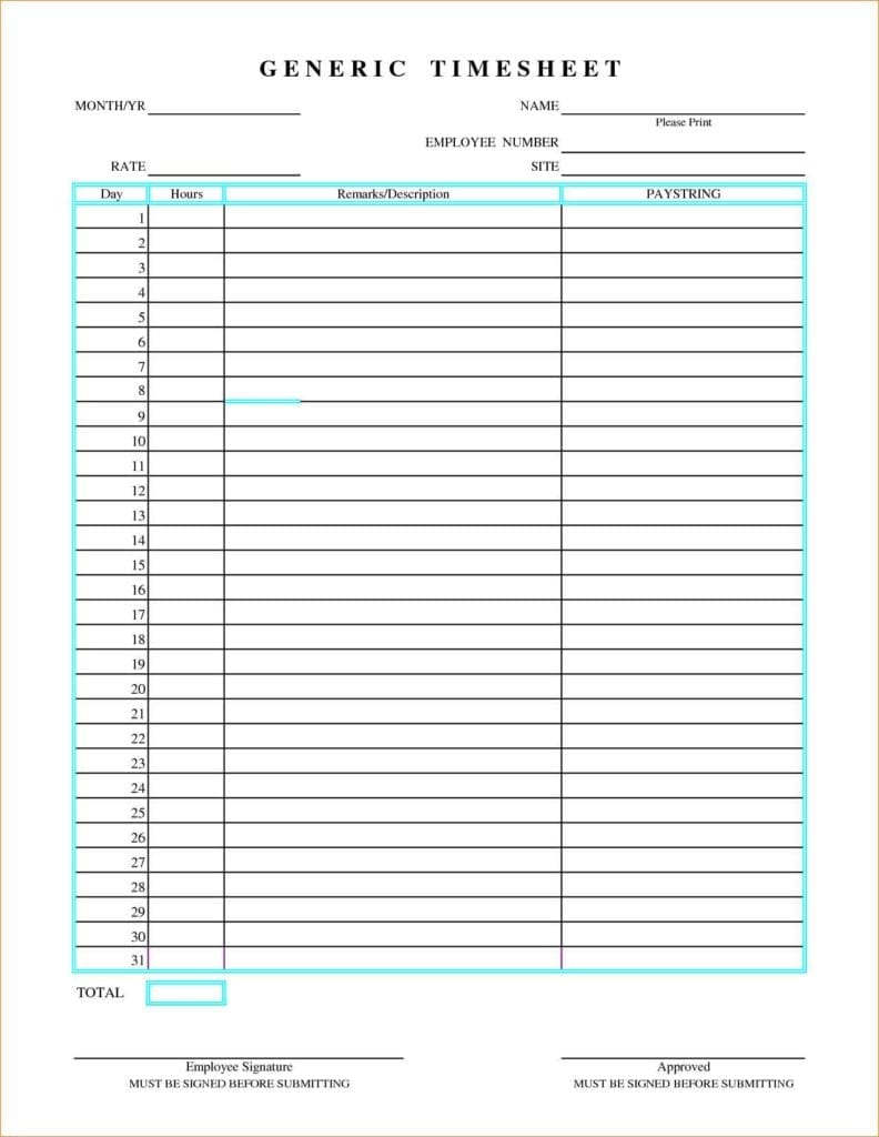 Excel Timesheet Template By Project Excelxo