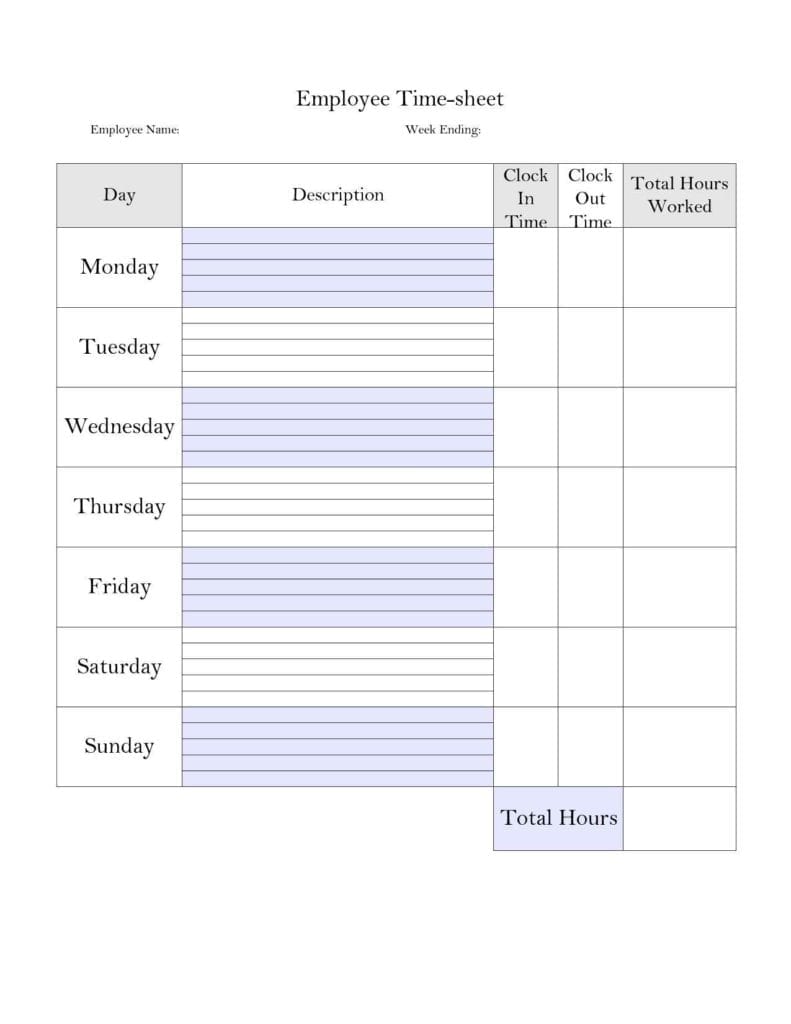 Excel Timesheet Templates