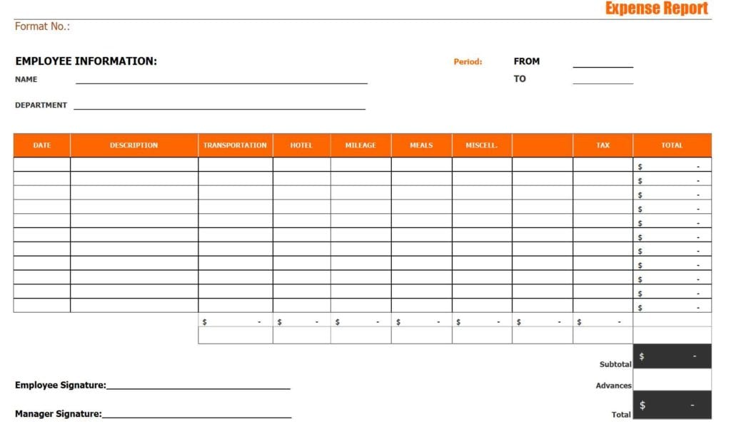 Expenses Spreadsheet Template For Small Business 3