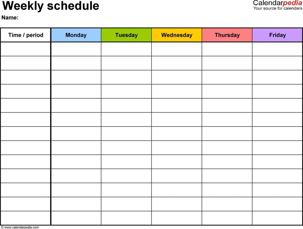 Free Blank Excel Spreadsheet Templates