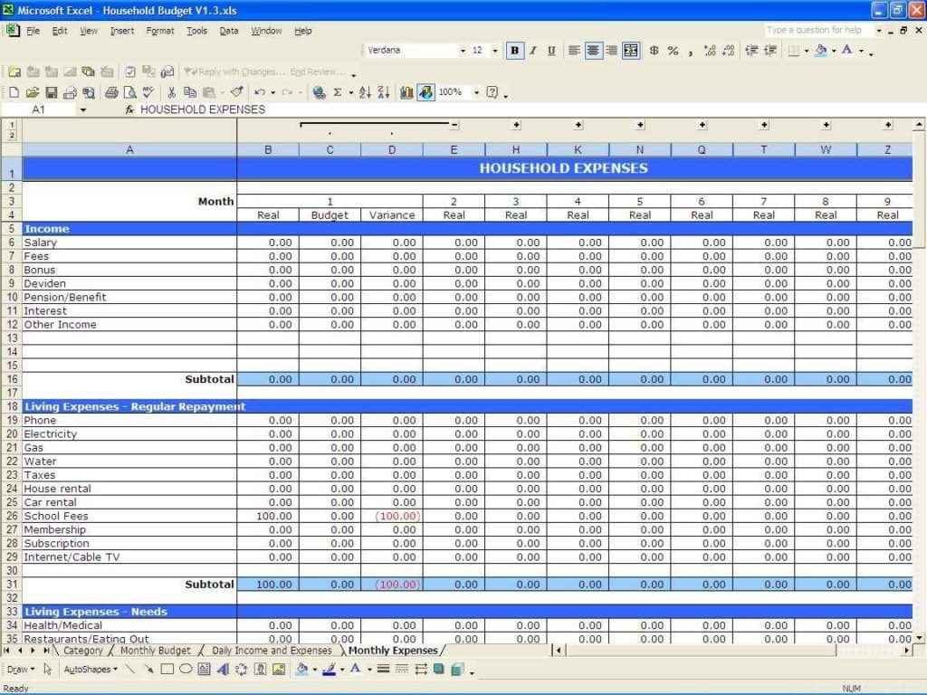 free excel spreadsheet template for small business 1 —