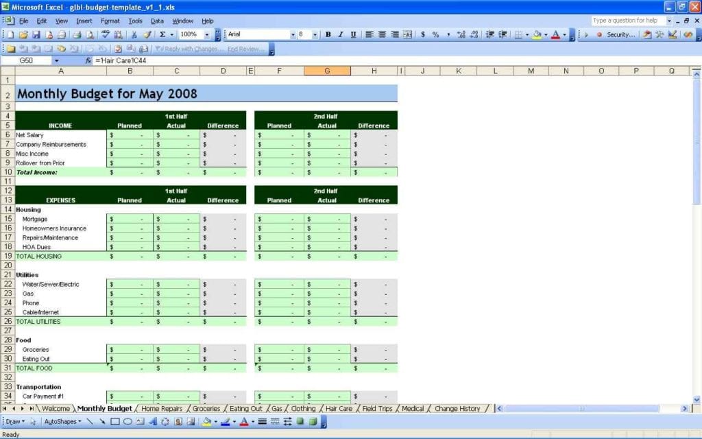 free budget excel templates for mac