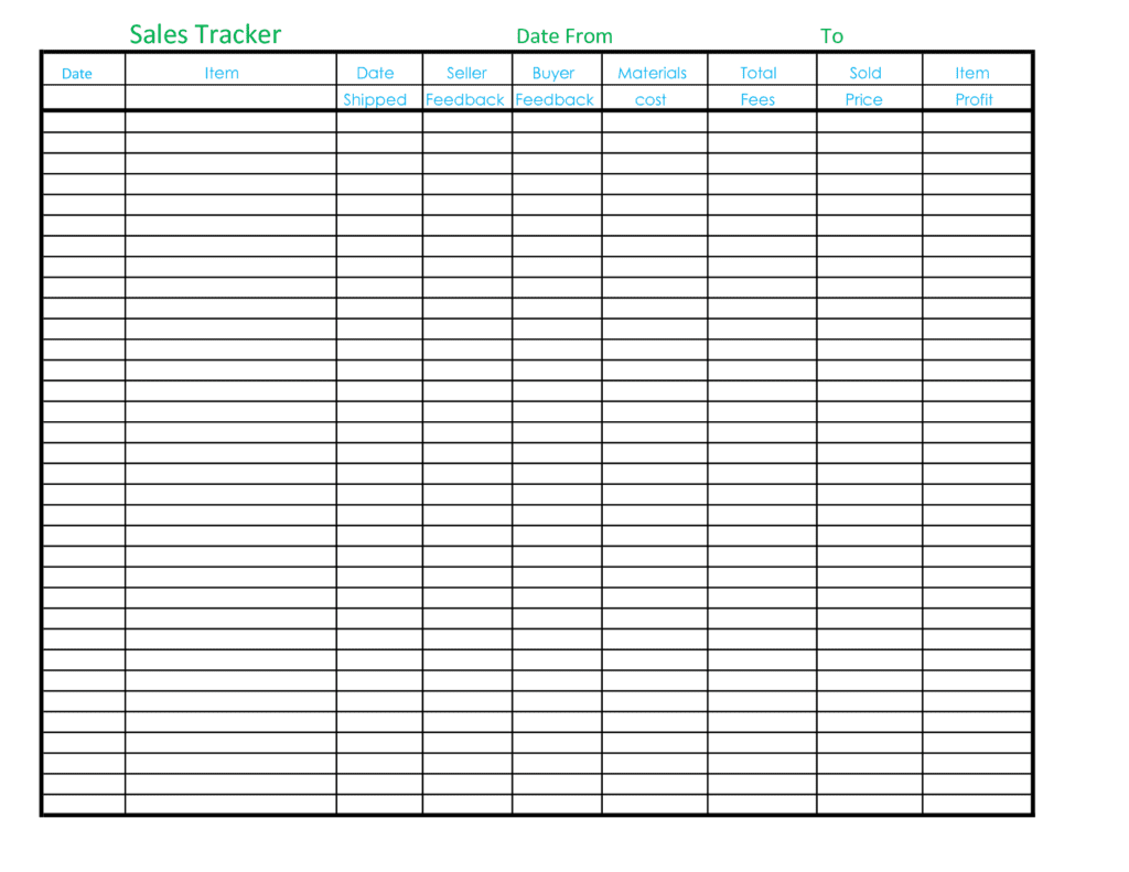 daily sales tracking excel template