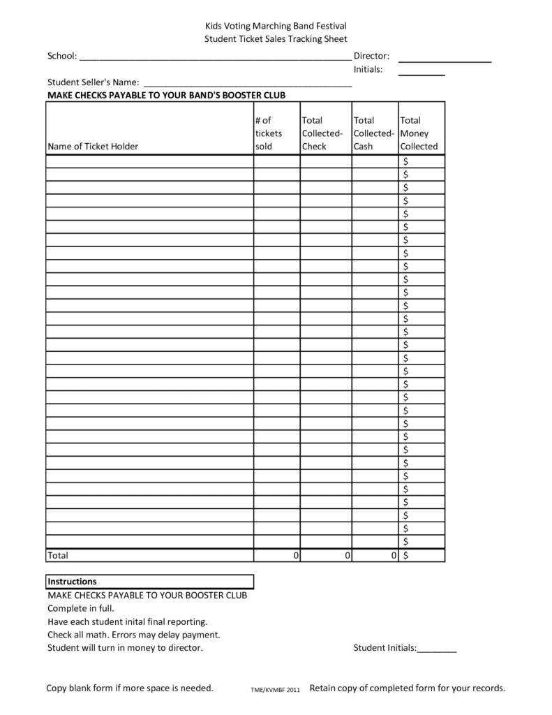 Free Sales Tracking Sheet Template
