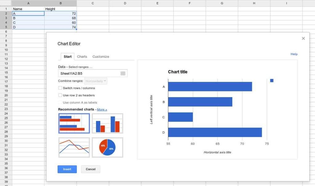 google docs spreadsheet