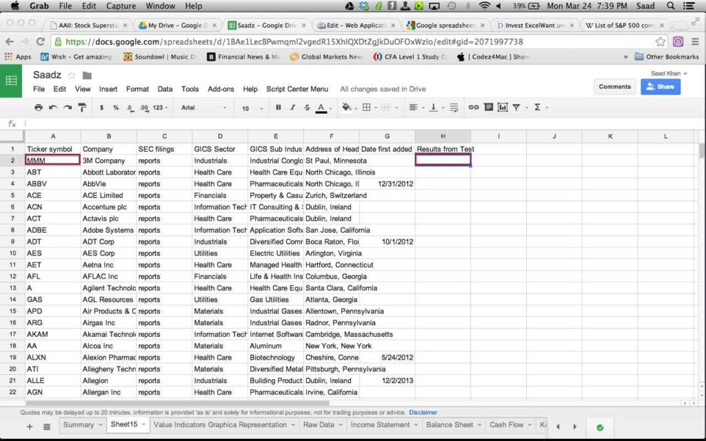 Google Spreadsheet Api