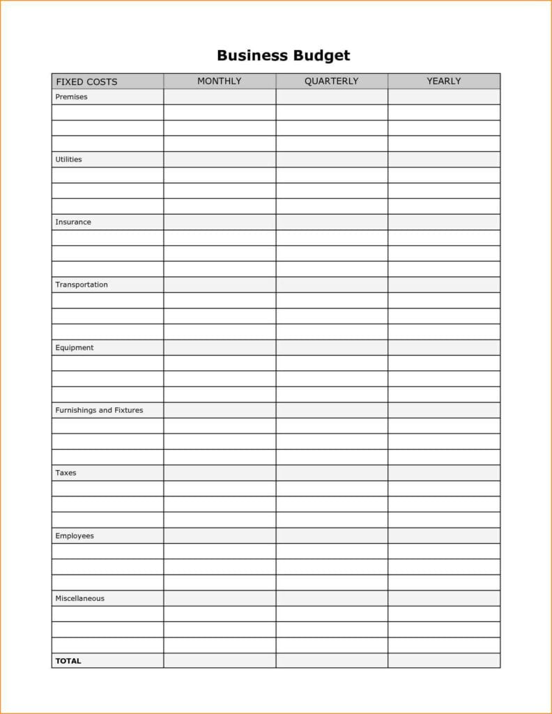 budget spreadsheet examples household