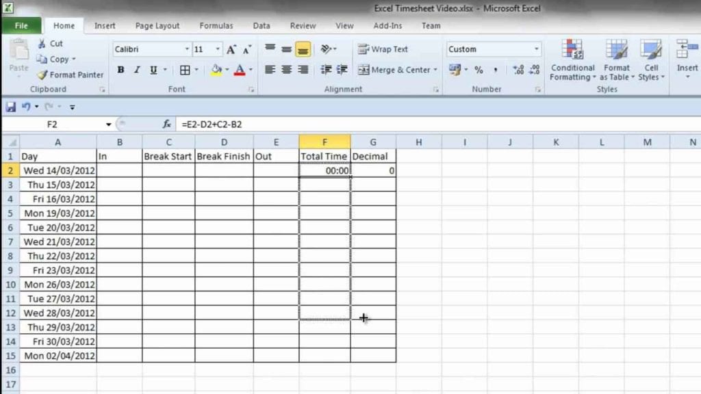 How To Set Up Excel Spreadsheet For Bills