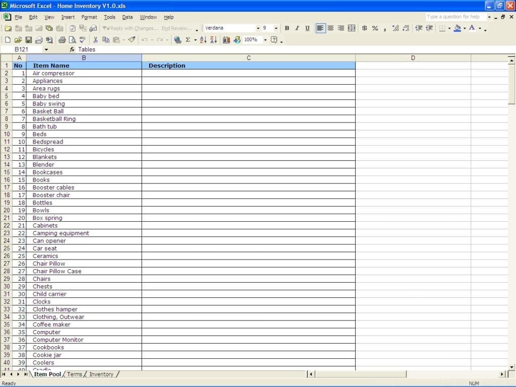 Inventory Management Excel Spreadsheet Template