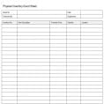 Inventory Tracking Sheet Template