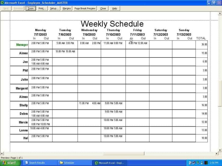 Microsoft Excel Spreadsheet Examples 1 2