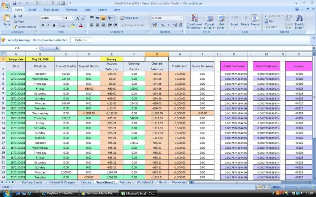 Microsoft Excel Spreadsheet Templates 3