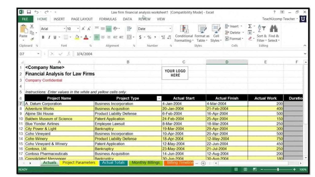 Microsoft Excel Spreadsheet Training 1