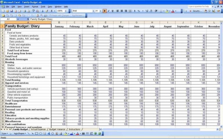 printable spreadsheet for monthly bills