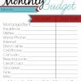 Monthly Budget Excel Spreadsheet Template Free