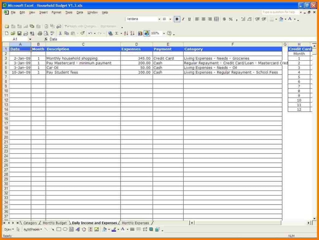 monthly budget planner template excel