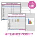 Monthly Budget Worksheet Example 1