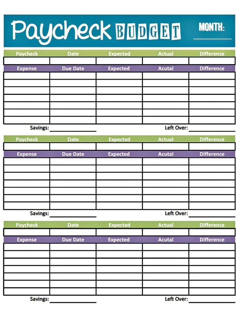 Monthly Budget Worksheet Example