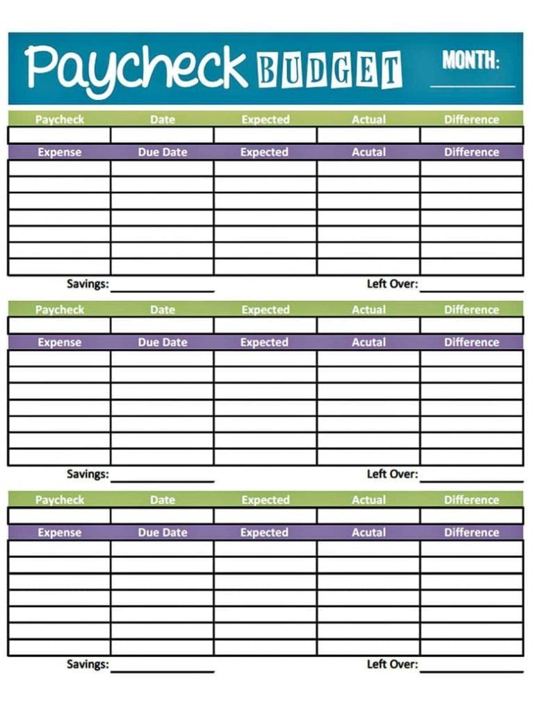 monthly expense spreadsheet for home