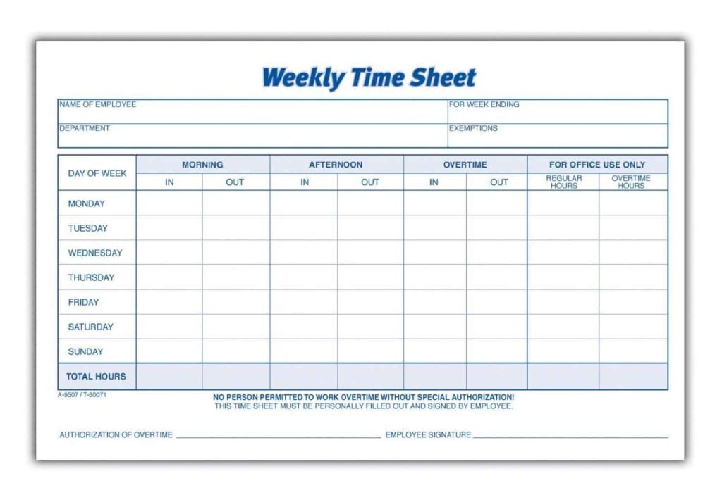 Monthly Timesheet Template Word