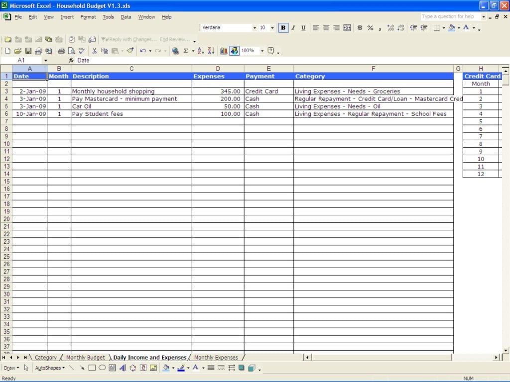 Personal Finance Spreadsheet Template Uk