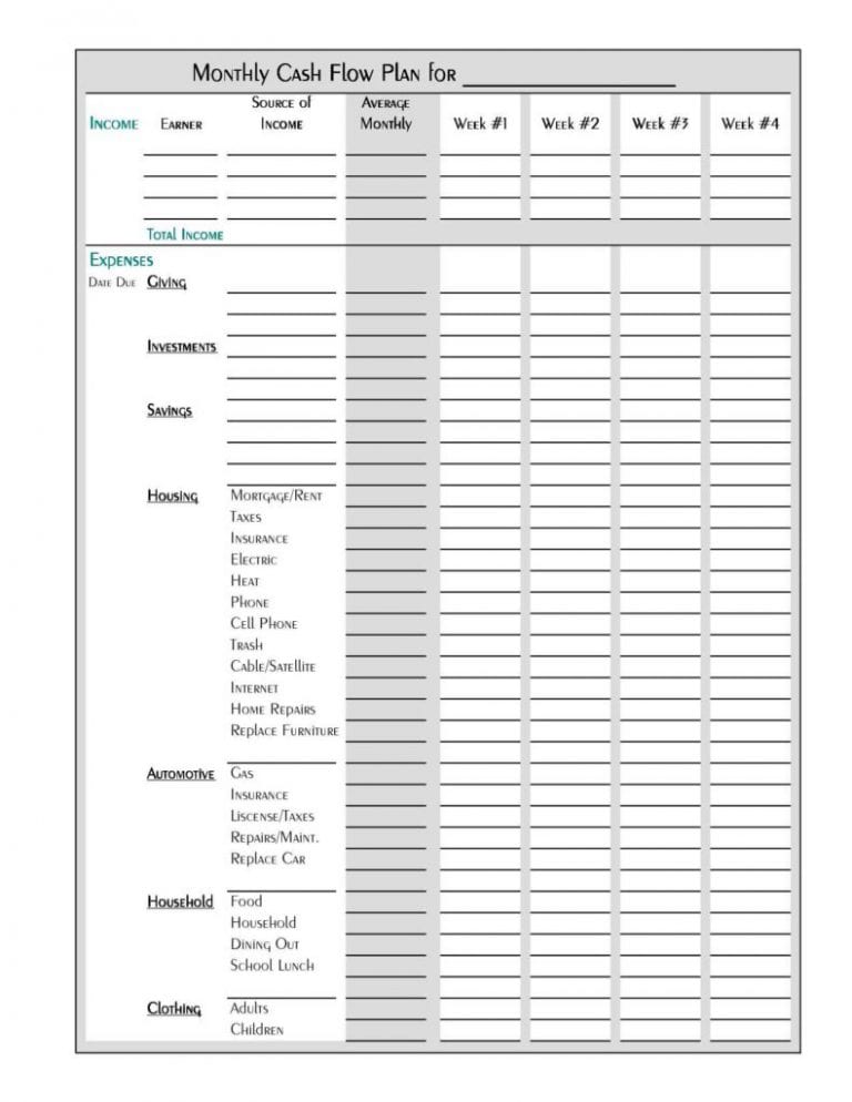 Personal monthly budget template aslhn