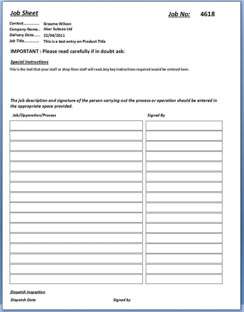 Quote Worksheets Template