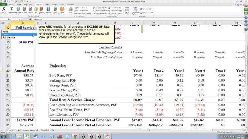 Real Estate Investment Analysis Excel Spreadsheet