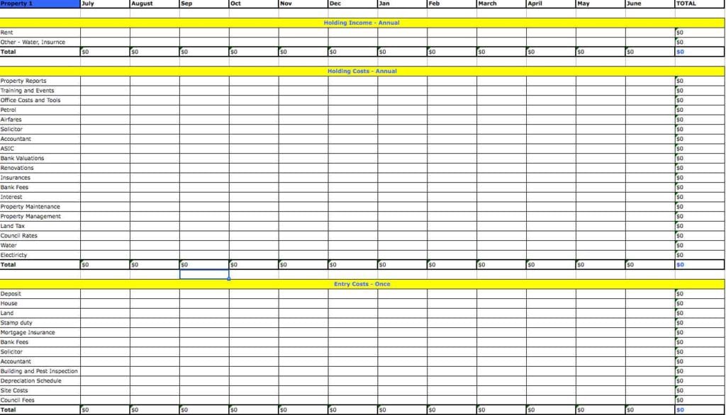 Rental Property Income And Expense Spreadsheet