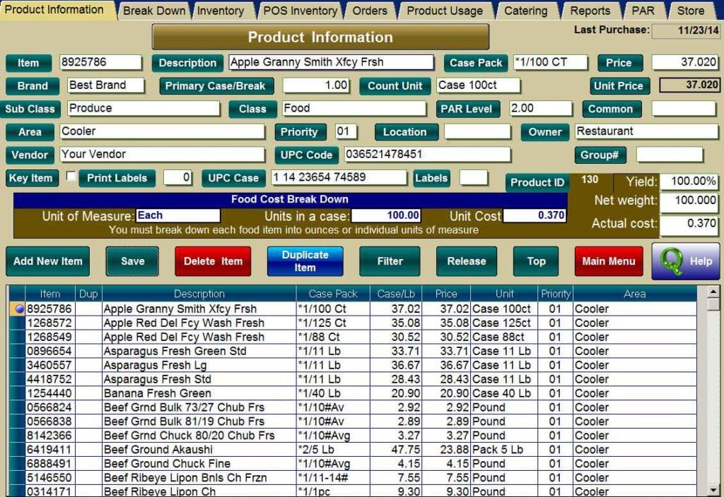 Restaurant Inventory Control Software