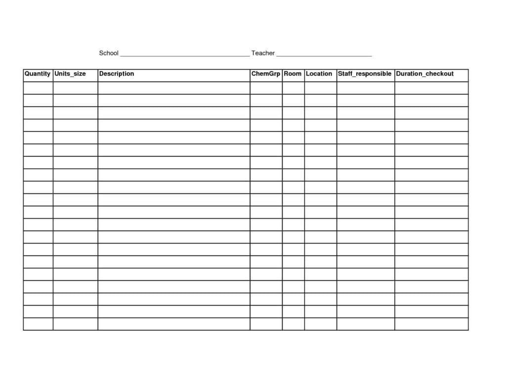 12  Simple Inventory Sheet Template DocTemplates