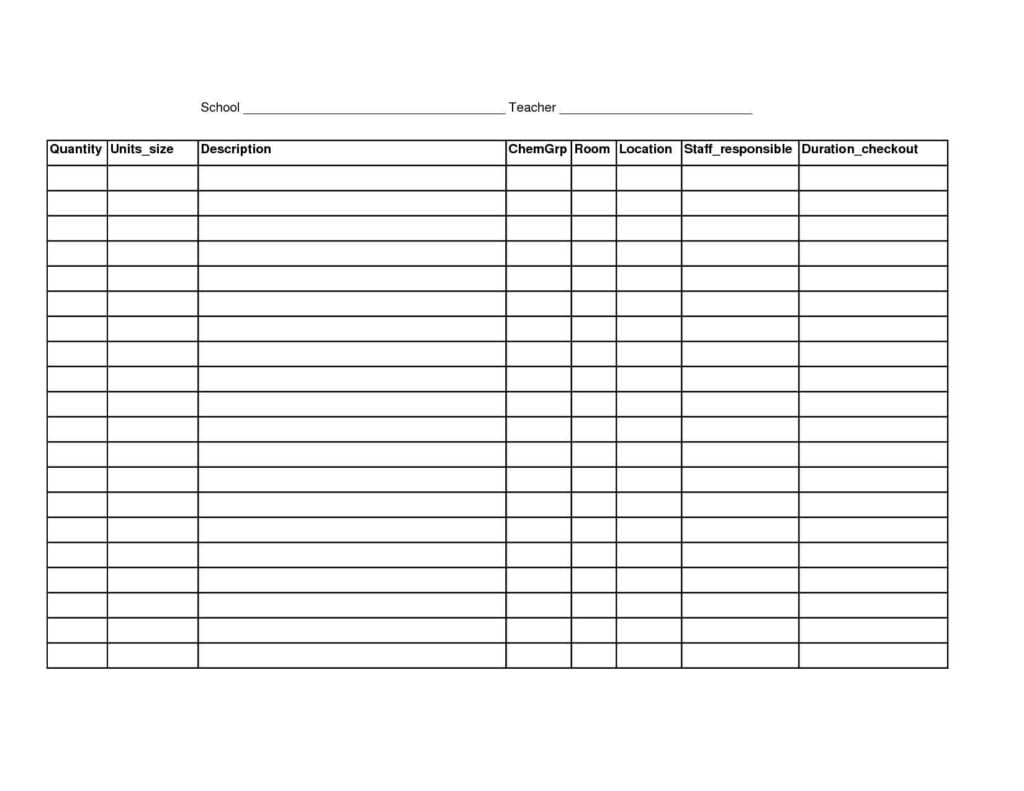 restaurant inventory spreadsheet template