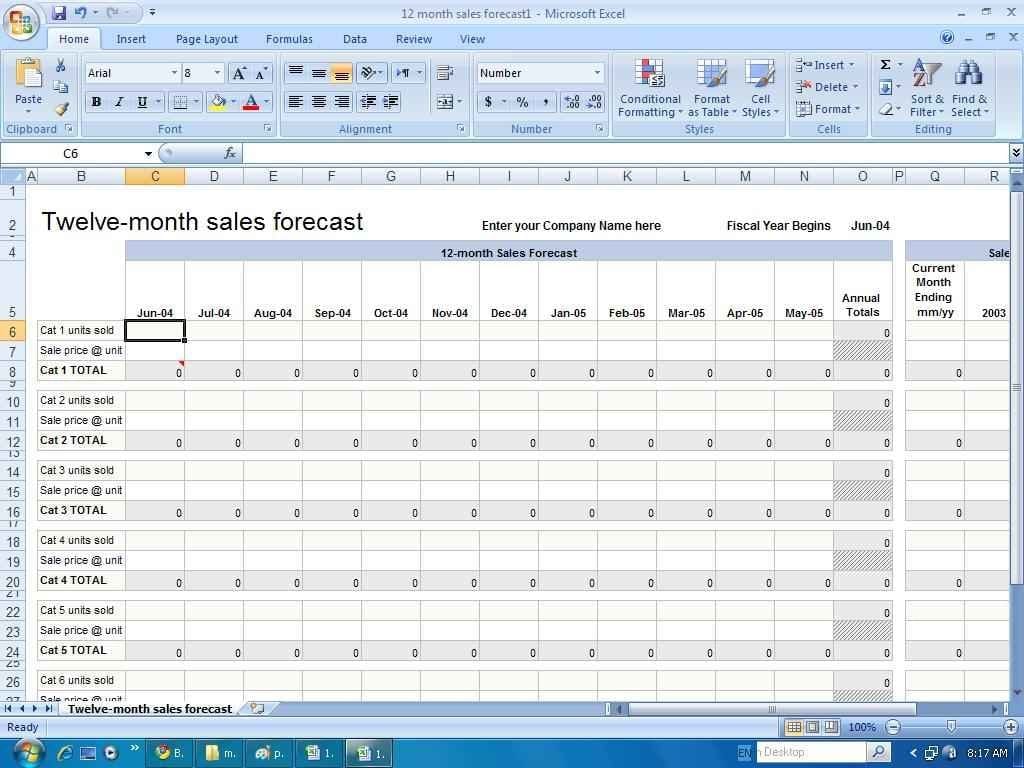 Sales Forecast Excel Template