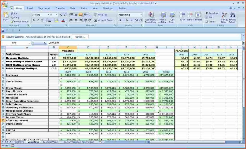 sample budget vs actual spreadsheet1 —