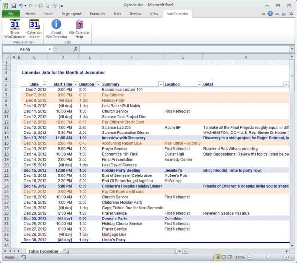 Sample Datasets For Excel — 7010