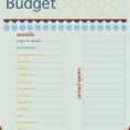Sample Household Budget Sheet