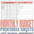 sample household budget worksheet