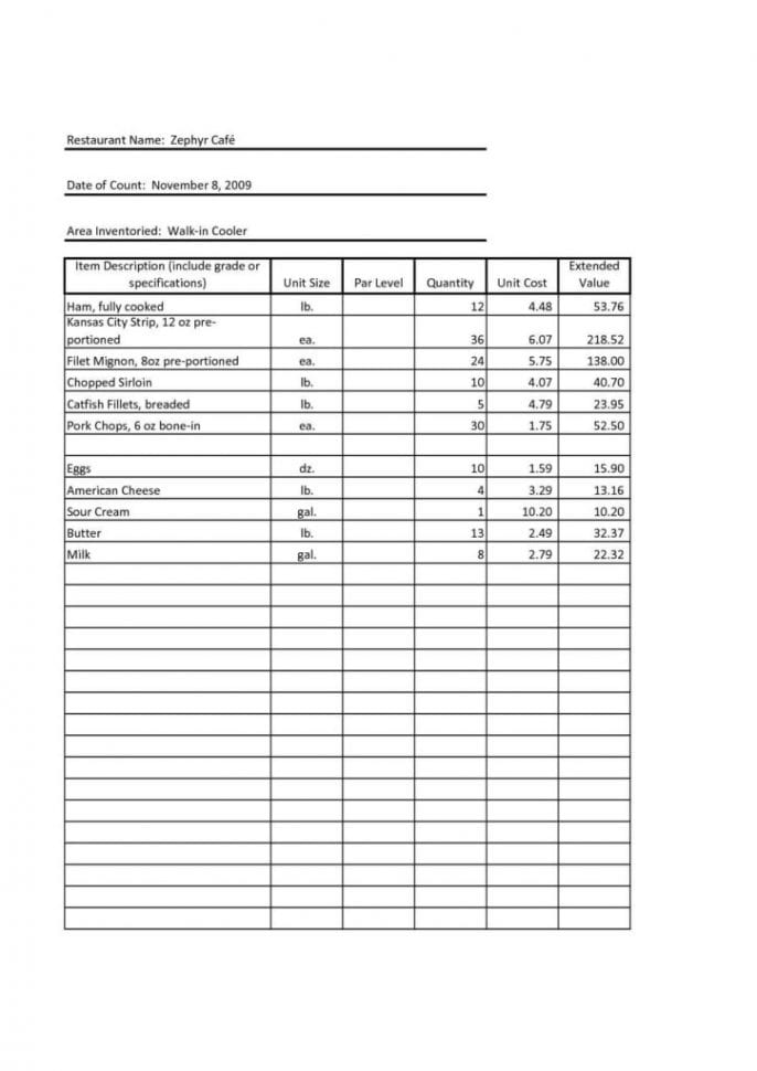 sample inventory sheet — excelxo.com