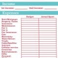 Simple Monthly Budget Spreadsheet Template 1