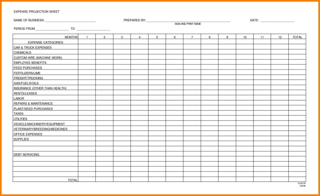small business income expense spreadsheet template 1