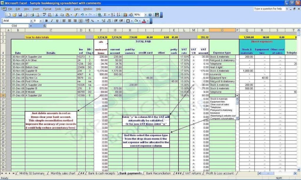 sole trader accounts spreadsheet template free1