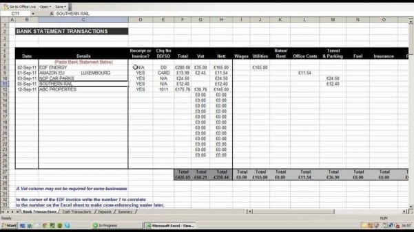 Spreadsheet For Business Taxes — 5748