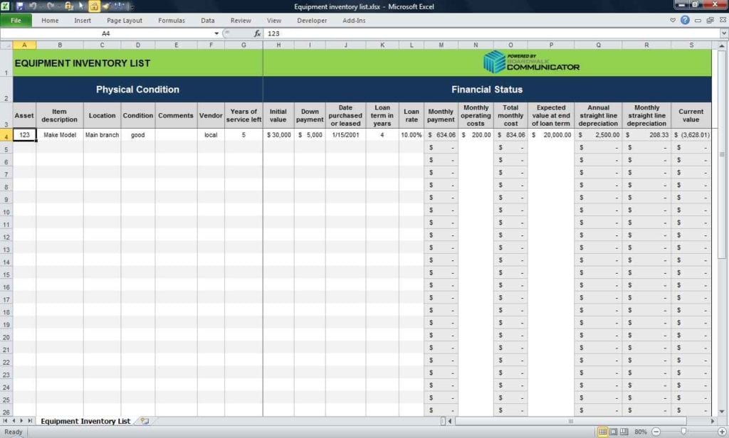 Stock Inventory Spreadsheet Free Download Excelxo Com