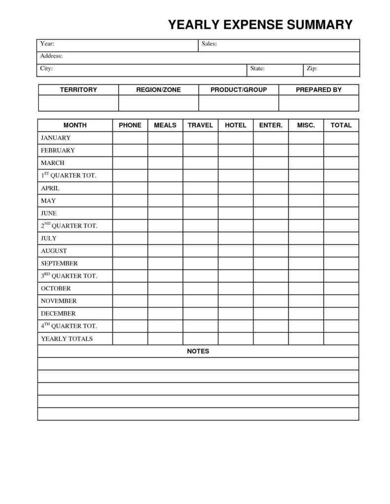 income and expenses template free