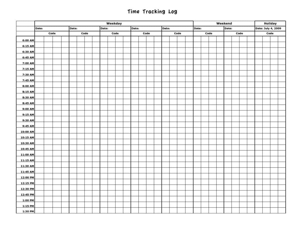 Time Management Schedule Template