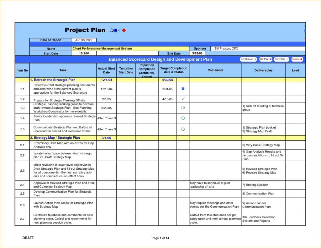 google spreadsheet project management template